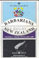 Barbarians v New Zealand 1989 rugby  Programmes